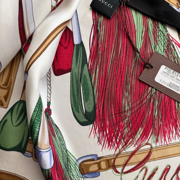 New Gucci Equestrian Silk Scarf - Picture 9 of 16